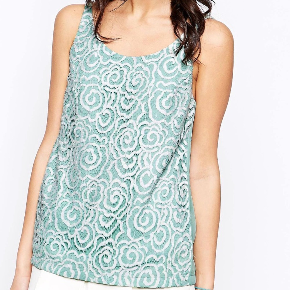 Mint Green Lace Top